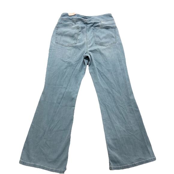 Free People We The Free In My Feelings Mid Rise Crop Boot Light Blue Large - Picture 11 of 11